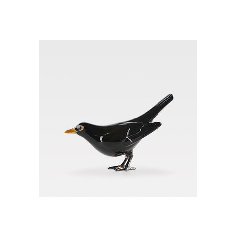 Pottery Figures | Horizontal Blackbird | LABORATO D'ESTORIAS