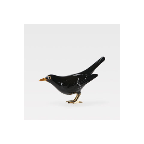 Pottery Figures | Horizontal Blackbird | LABORATO D'ESTORIAS