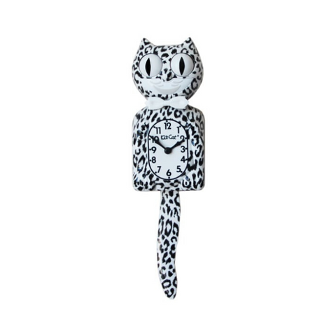 EXOTIC| SNOW LEOPARD | KIT-CAT KLOCK